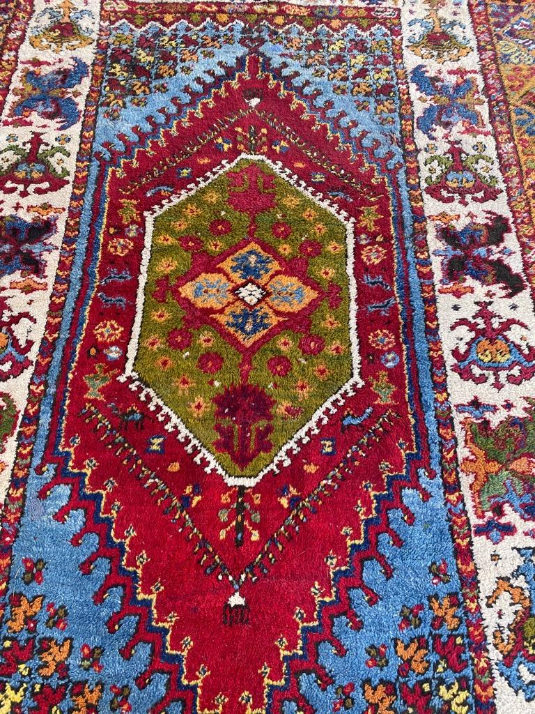 Hand-Knotted Bobyrug’s Pretty Antique Moroccan Rabat Rug For Sale