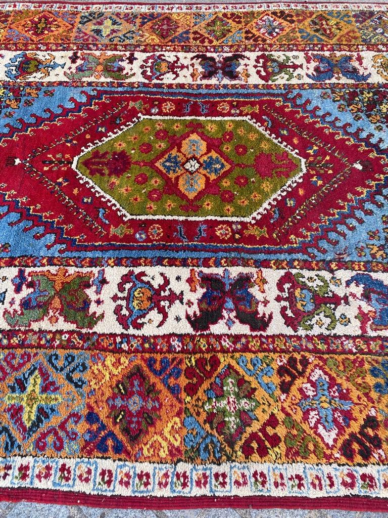 Wool Bobyrug’s Pretty Antique Moroccan Rabat Rug For Sale