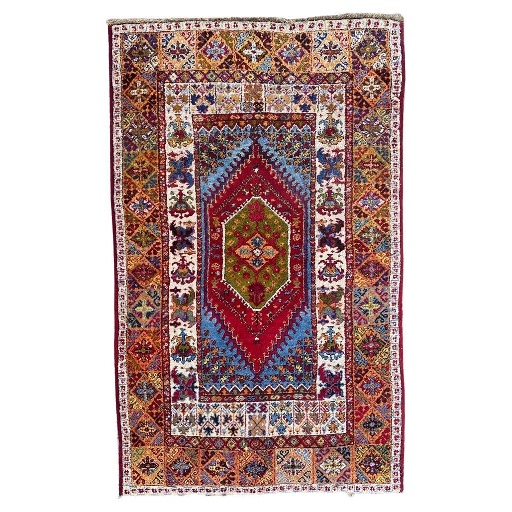 Bobyrug's Hübscher antiker marokkanischer Rabat-Teppich
