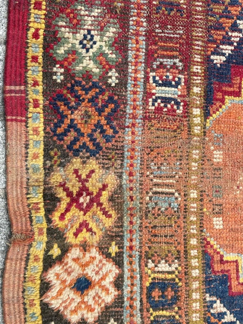 Pretty antique Moroccan tribal Rabat rug For Sale 3