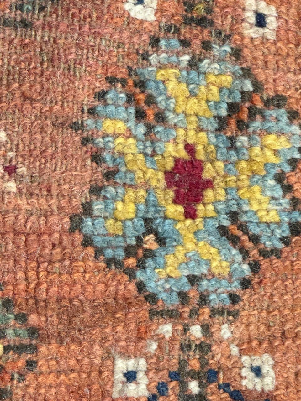 Pretty antique Moroccan tribal Rabat rug For Sale 7