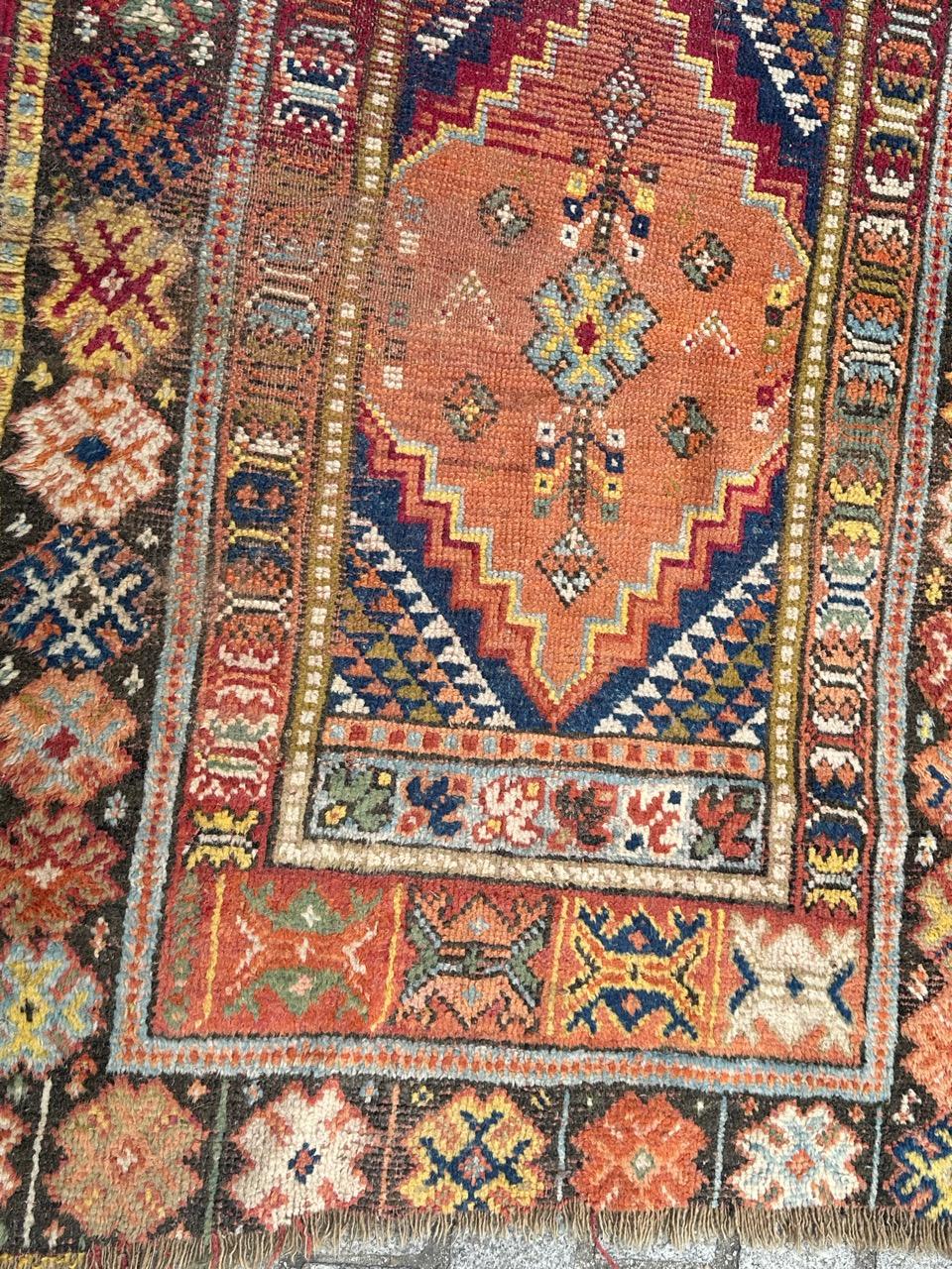 Hand-Knotted Pretty antique Moroccan tribal Rabat rug For Sale