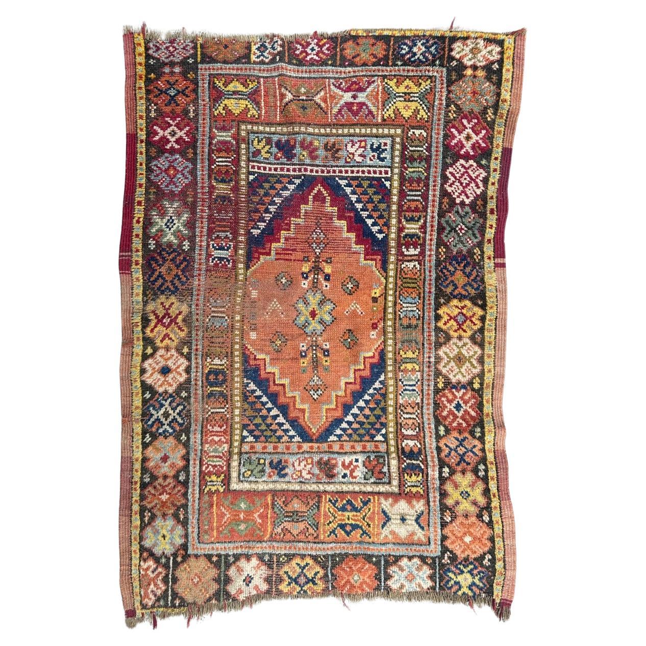 Pretty antique Moroccan tribal Rabat rug