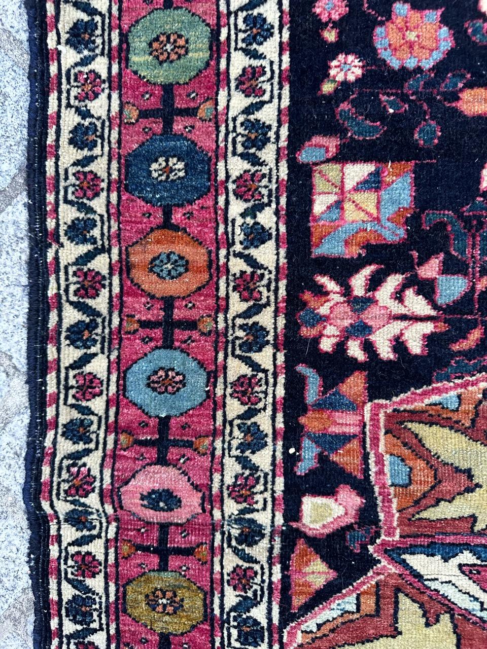 Bobyrug’s Pretty antique najaf Abad rug For Sale 5