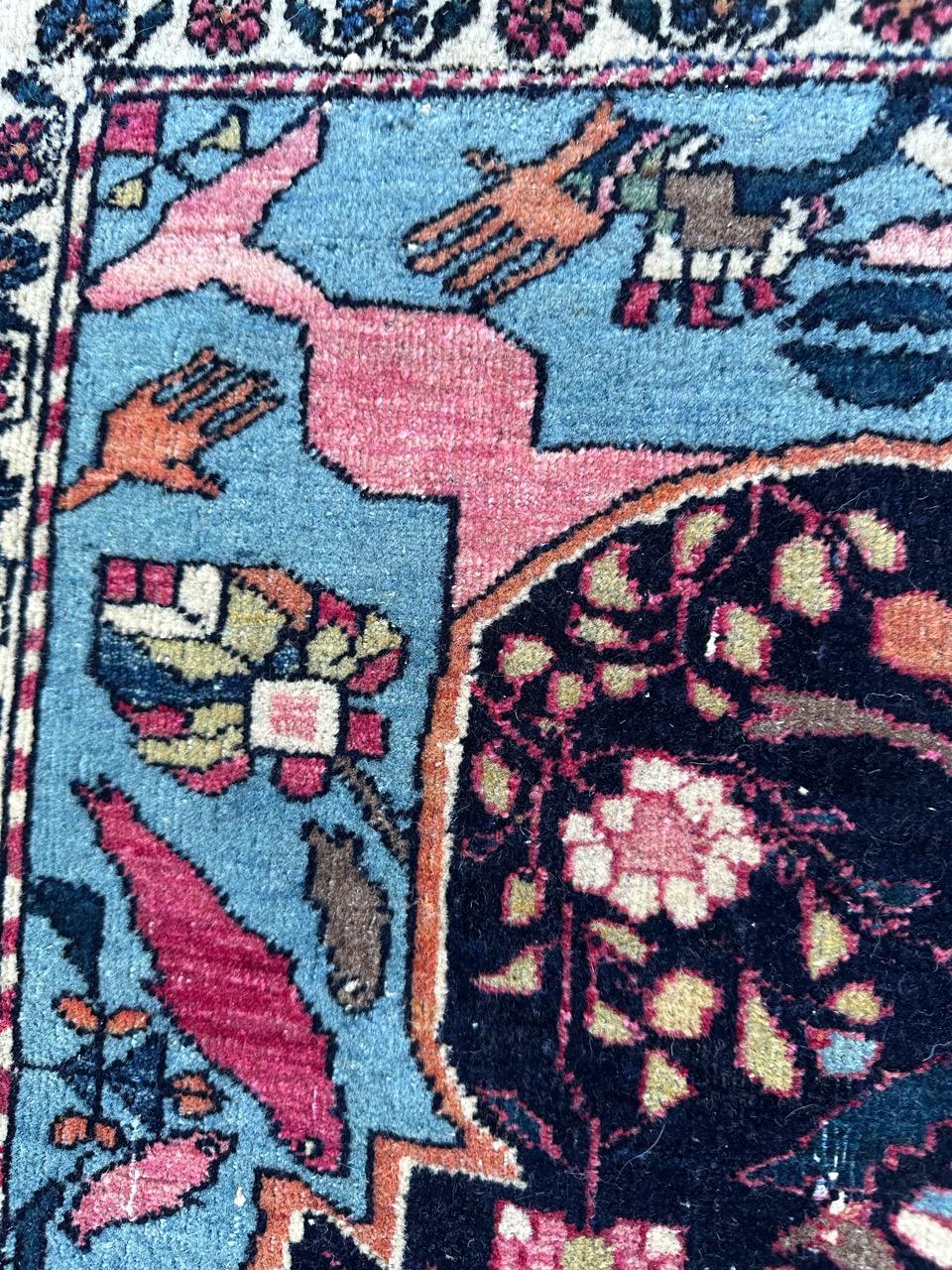Bobyrug’s Pretty antique najaf Abad rug  For Sale 6