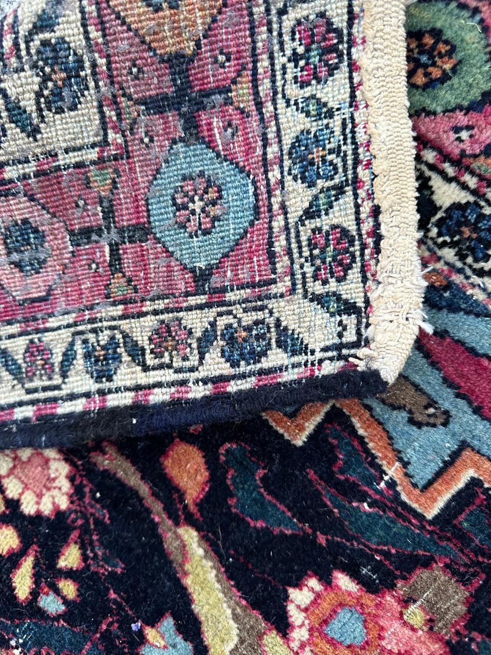 Bobyrug’s Pretty antique najaf Abad rug For Sale 10