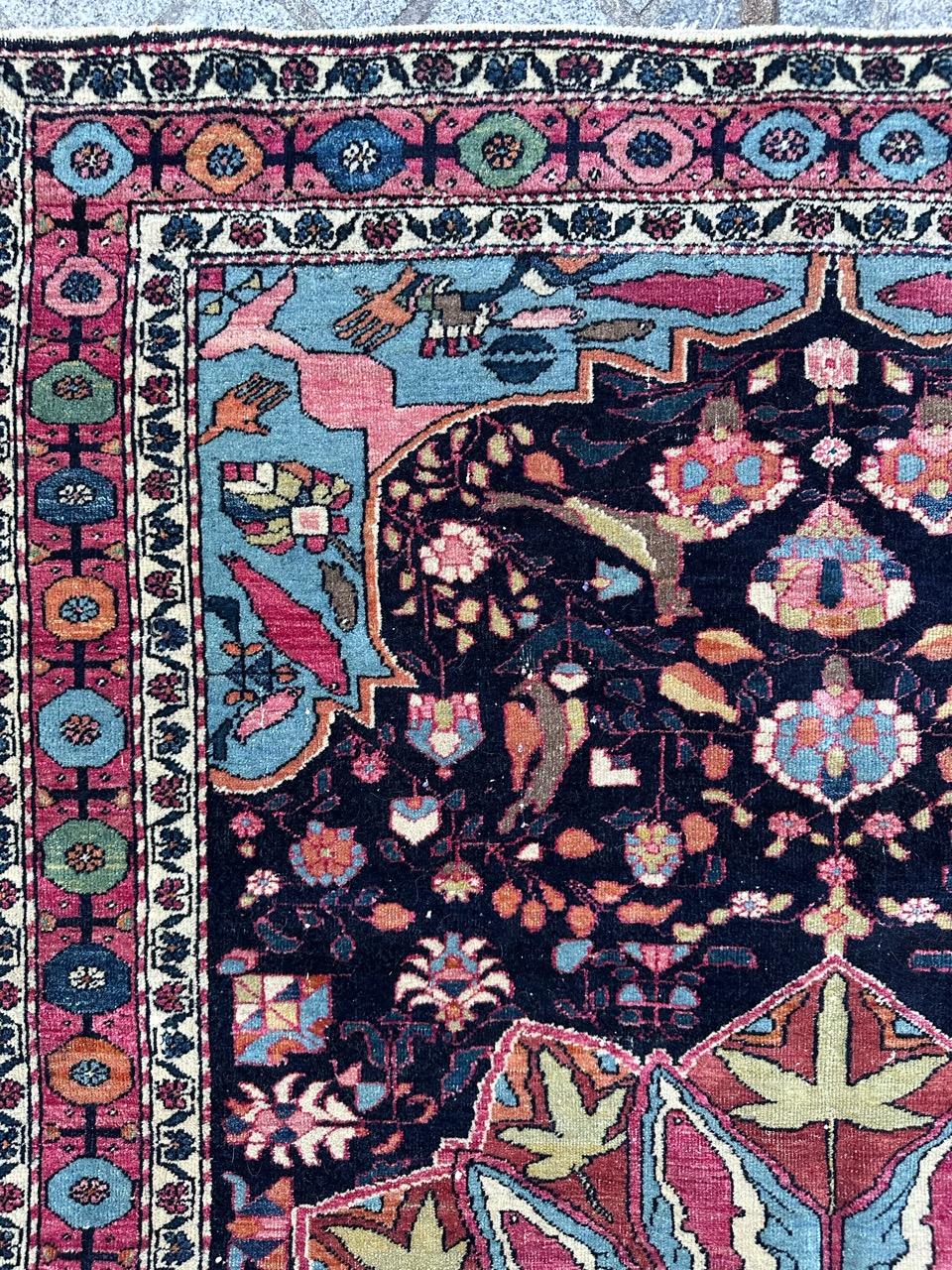 Bobyrug’s Pretty antique najaf Abad rug  For Sale 11