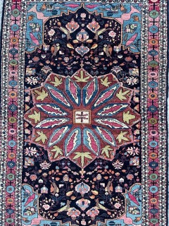 Bobyrug’s Pretty antique najaf Abad rug