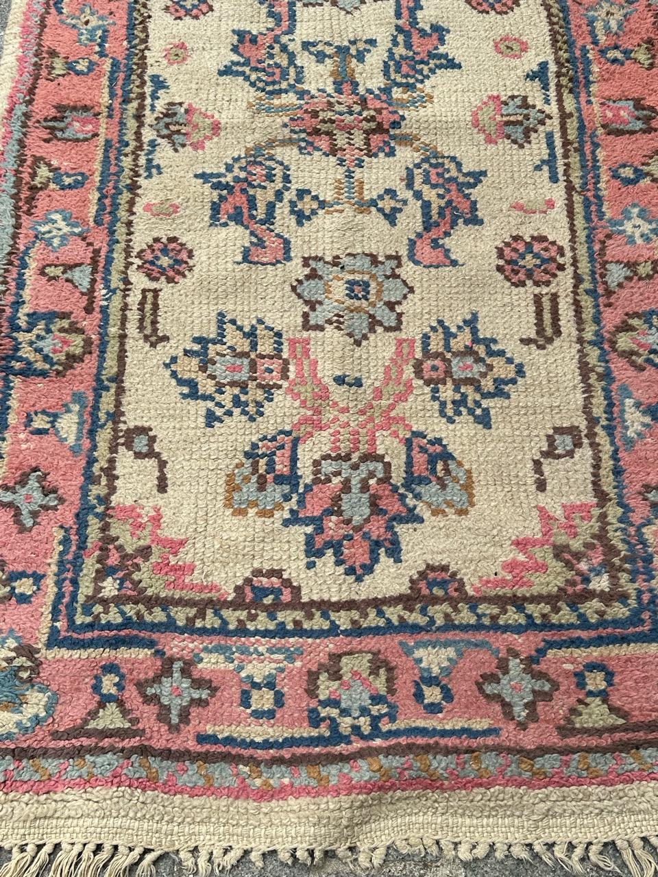 pretty antique Oushak style Moroccan rug For Sale 5