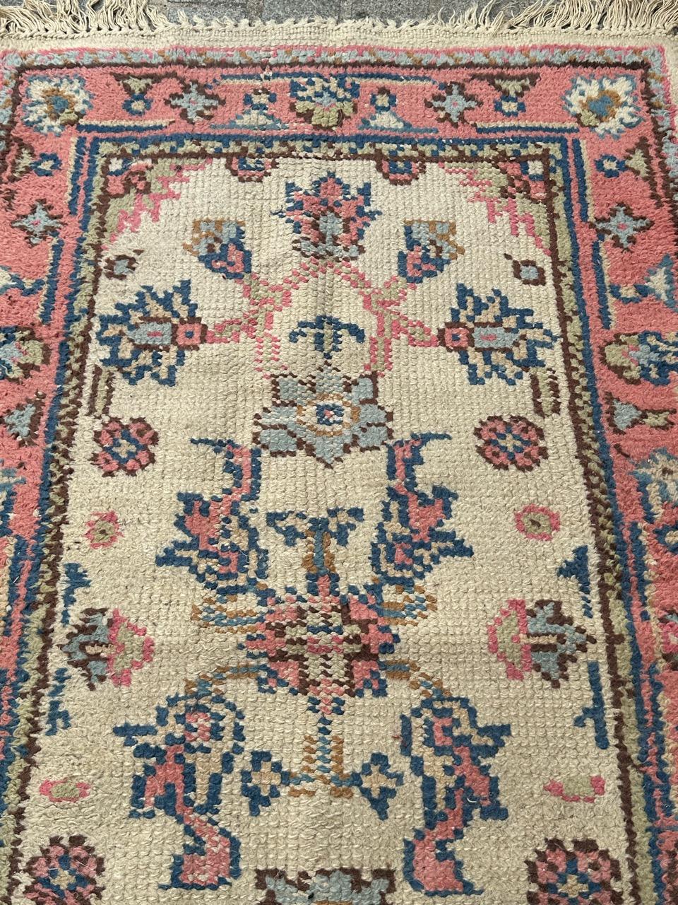 pretty antique Oushak style Moroccan rug For Sale 6
