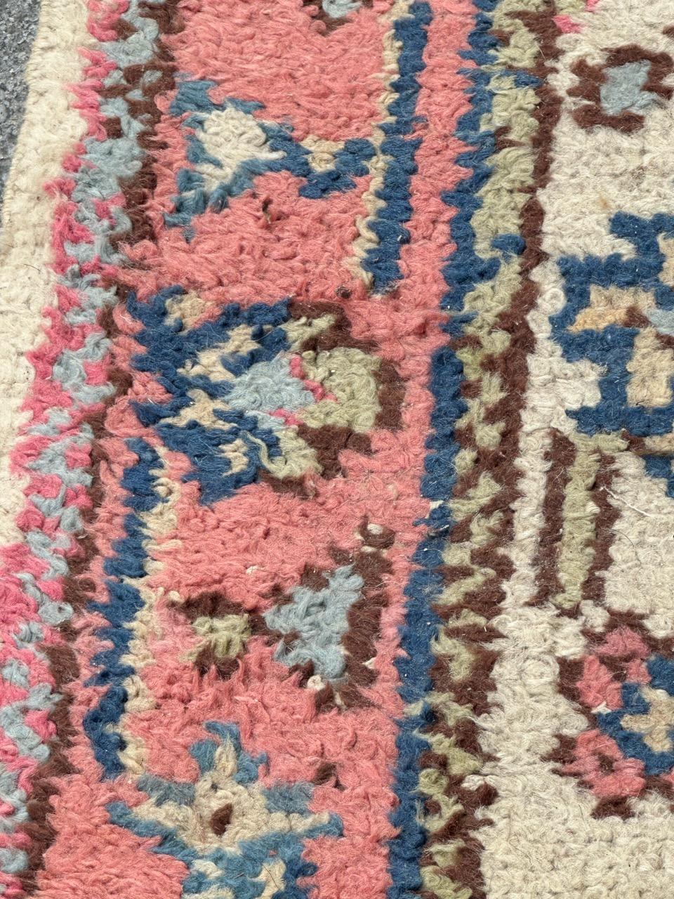 pretty antique Oushak style Moroccan rug For Sale 7