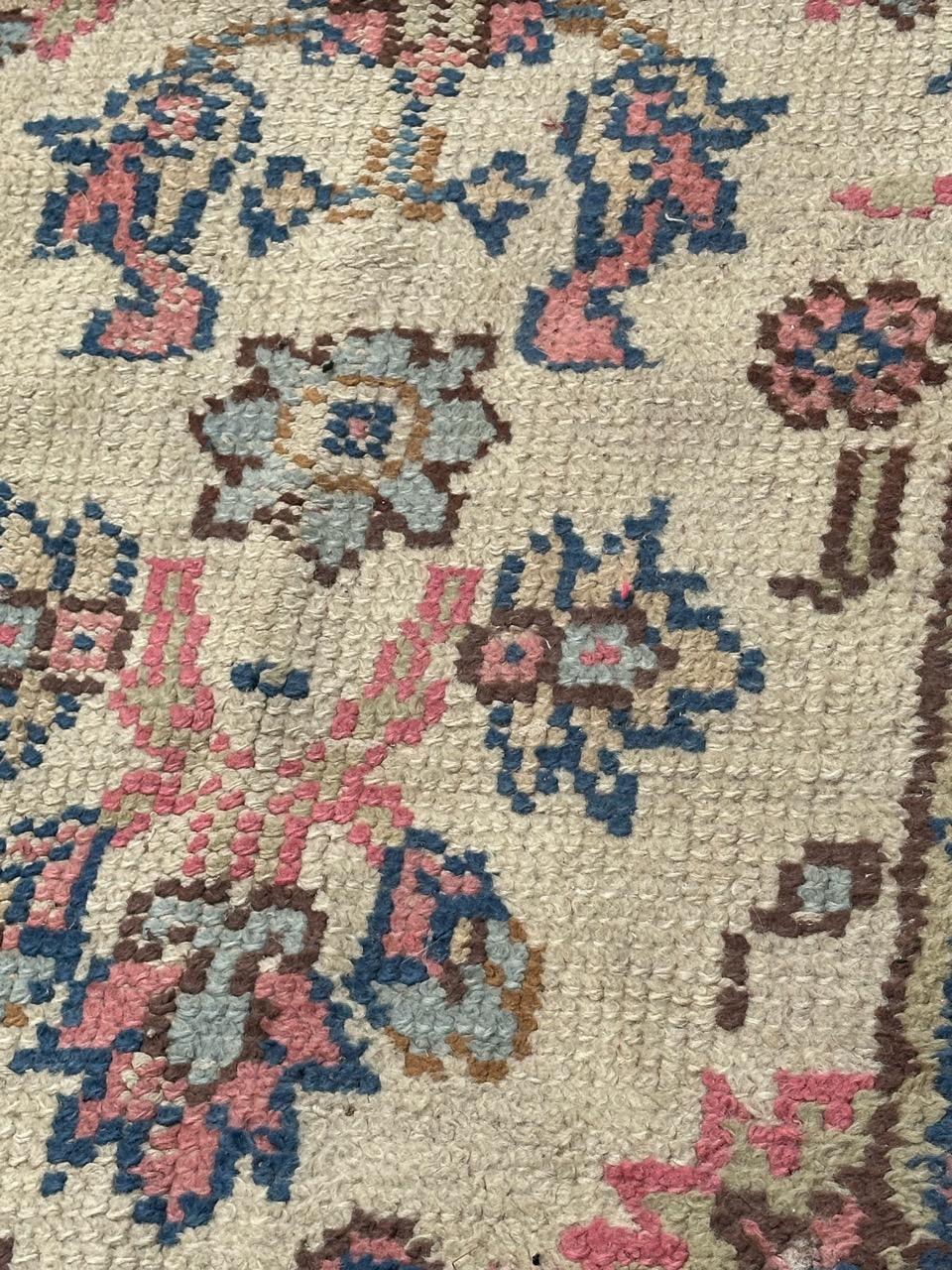 pretty antique Oushak style Moroccan rug For Sale 9