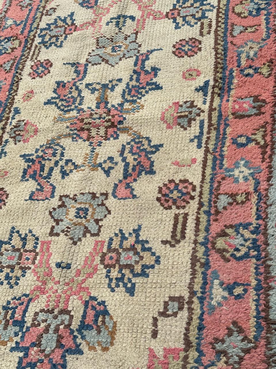pretty antique Oushak style Moroccan rug For Sale 10