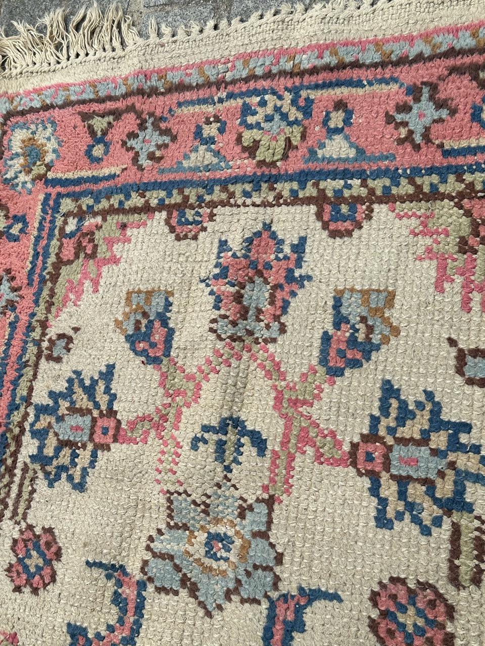 pretty antique Oushak style Moroccan rug For Sale 12