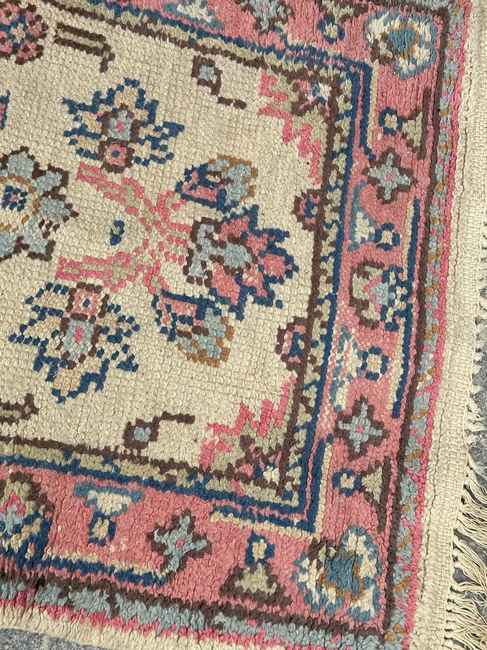 pretty antique Oushak style Moroccan rug For Sale 1