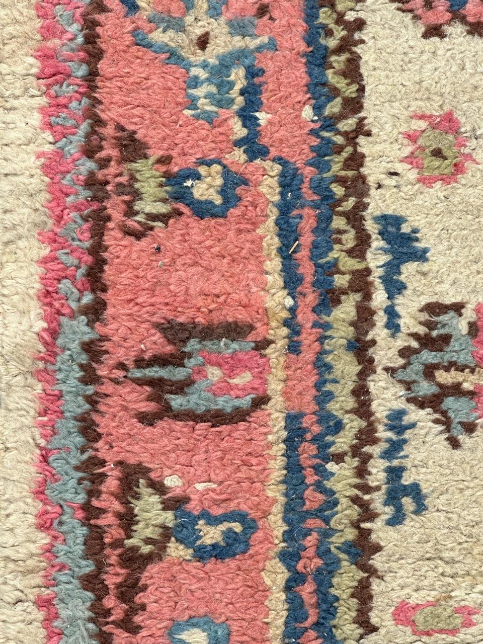 pretty antique Oushak style Moroccan rug For Sale 2