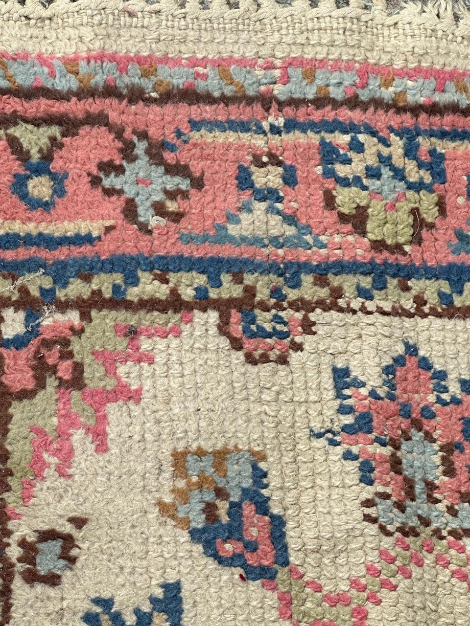 pretty antique Oushak style Moroccan rug For Sale 3