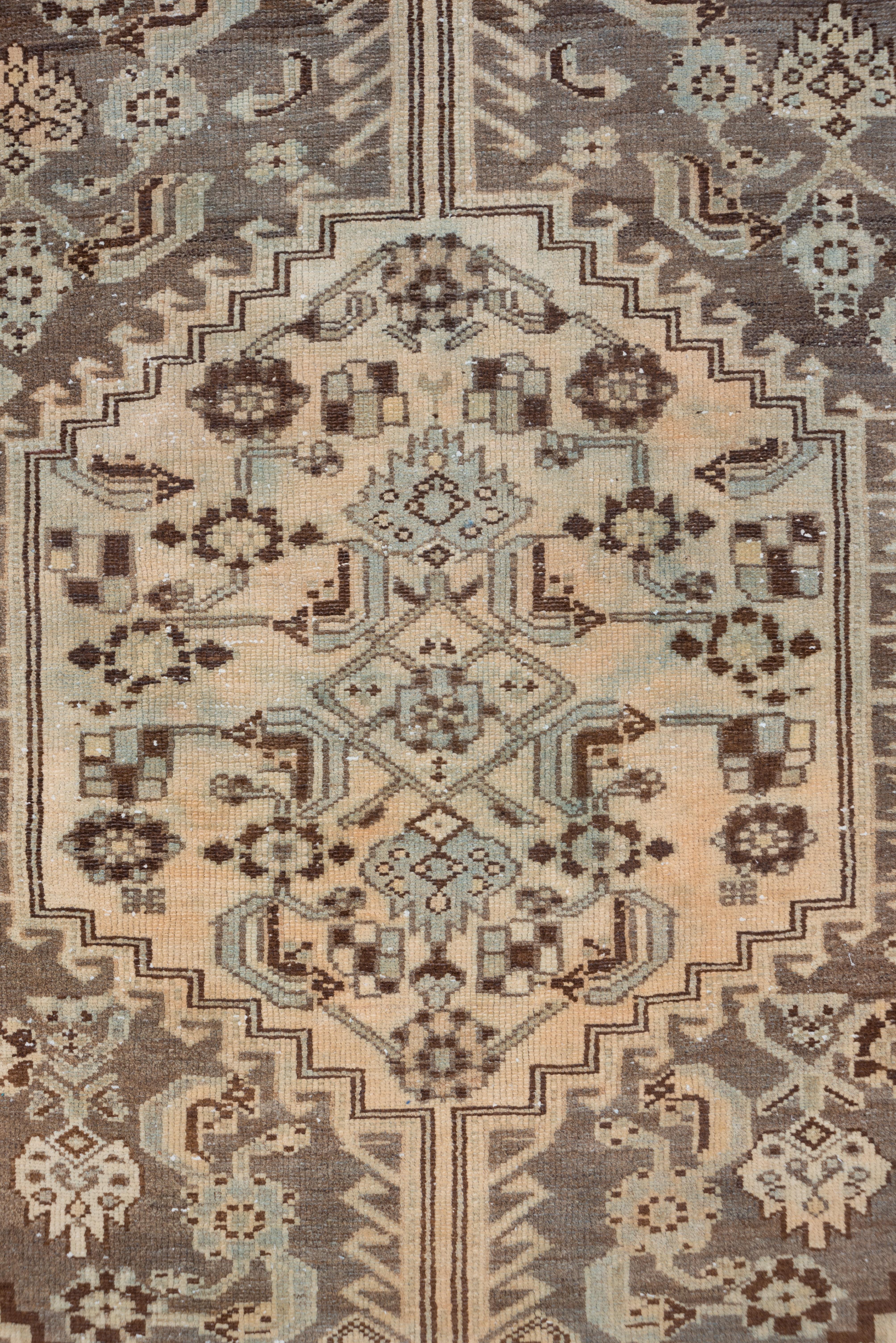 Hand-Knotted Pretty Antique Persian Shiraz Scatter Rug with Earth Tones, circa 1930s For Sale
