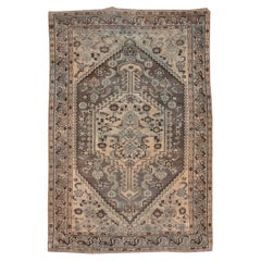 Pretty Vintage Persian Shiraz Scatter Rug with Earth Tones, circa 1930s