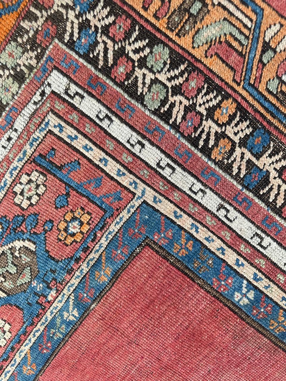 Pretty antique prayer Turkish rug For Sale 4