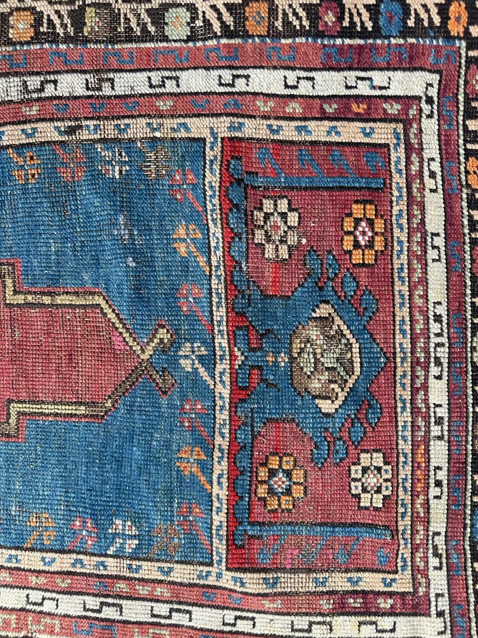 Pretty antique prayer Turkish rug In Good Condition For Sale In Saint Ouen, FR