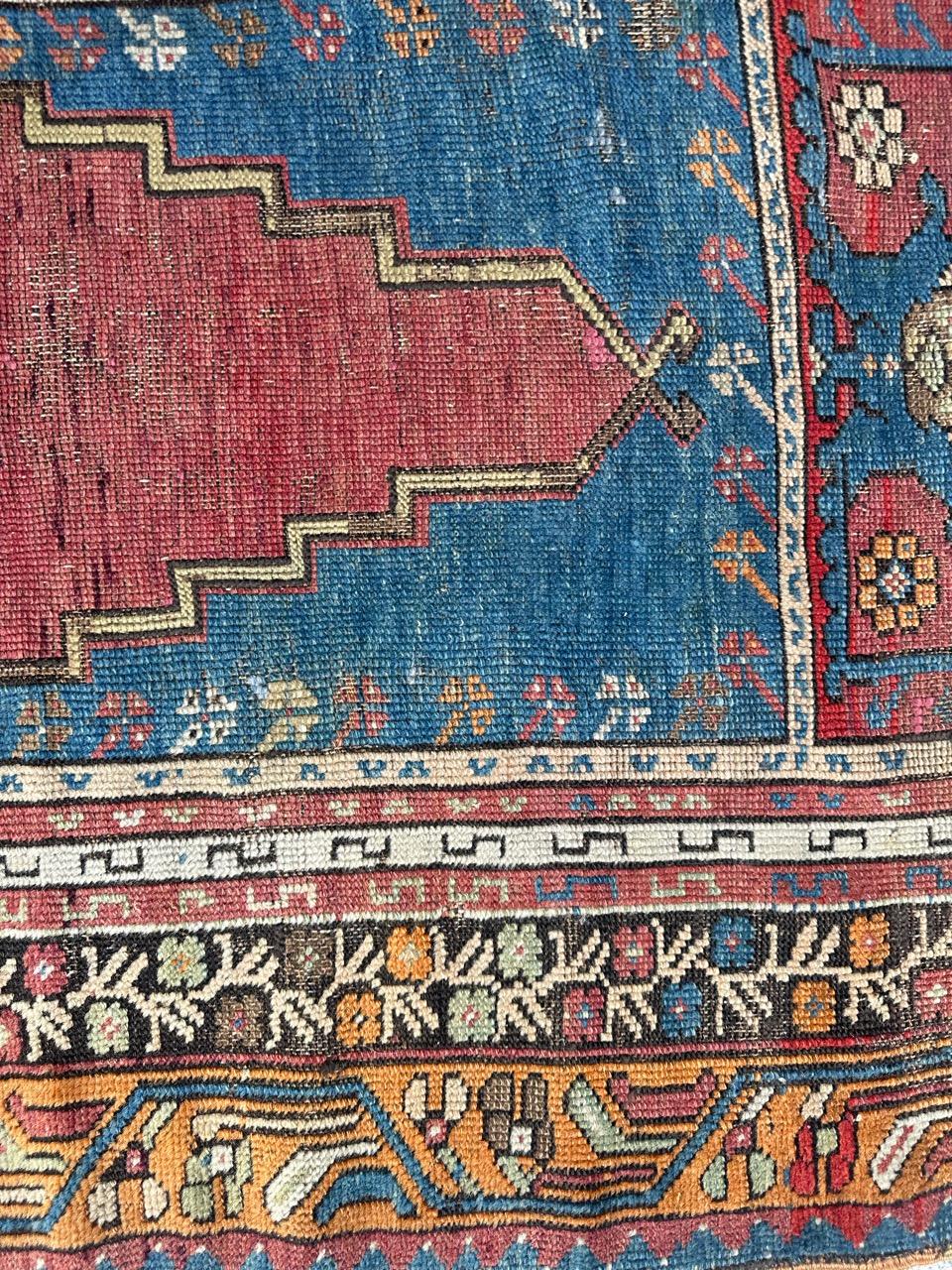 19th Century Pretty antique prayer Turkish rug For Sale