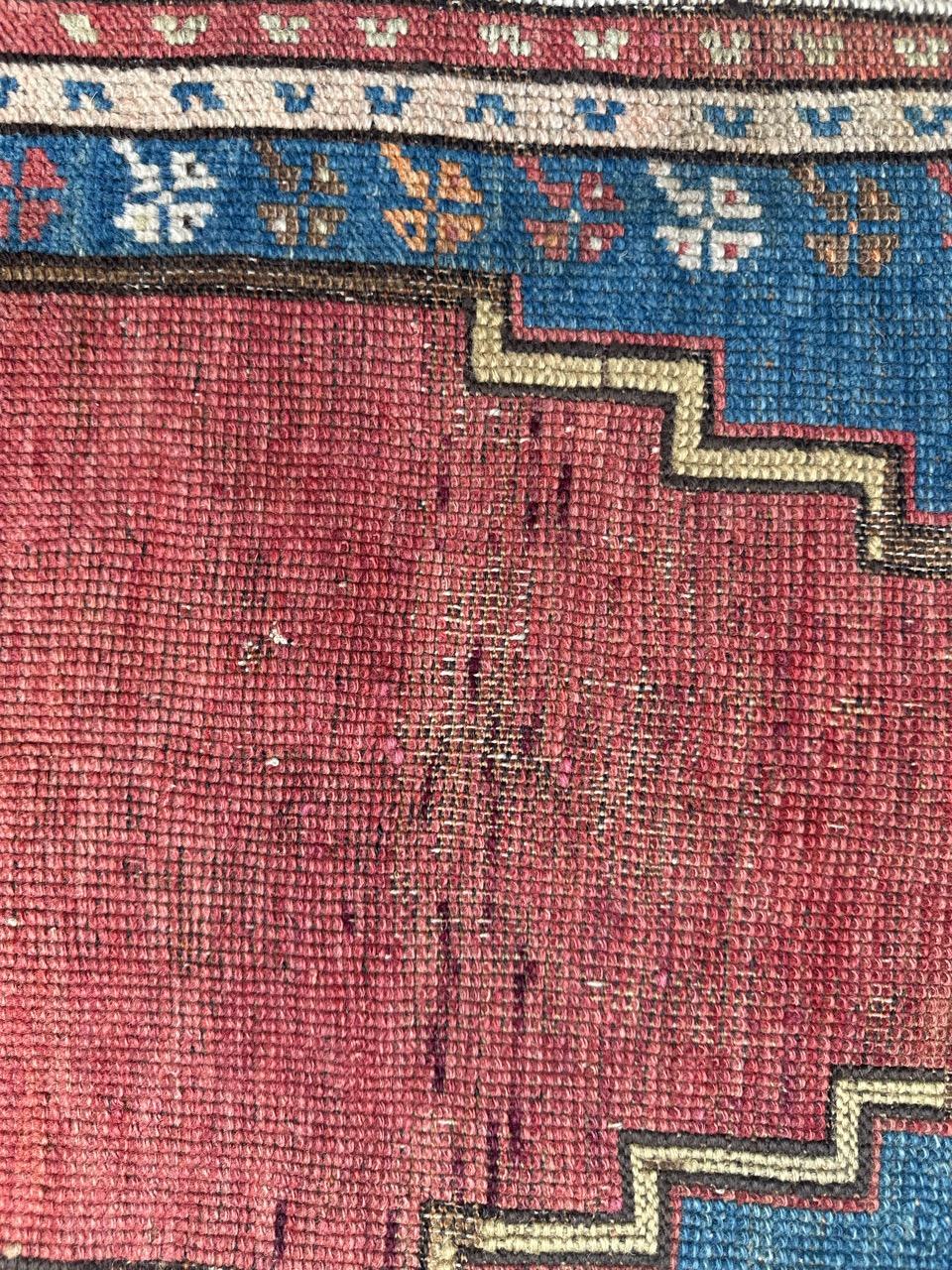 Wool Pretty antique prayer Turkish rug For Sale