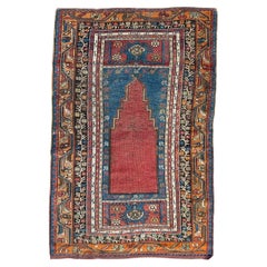 Pretty antique prayer Turkish rug