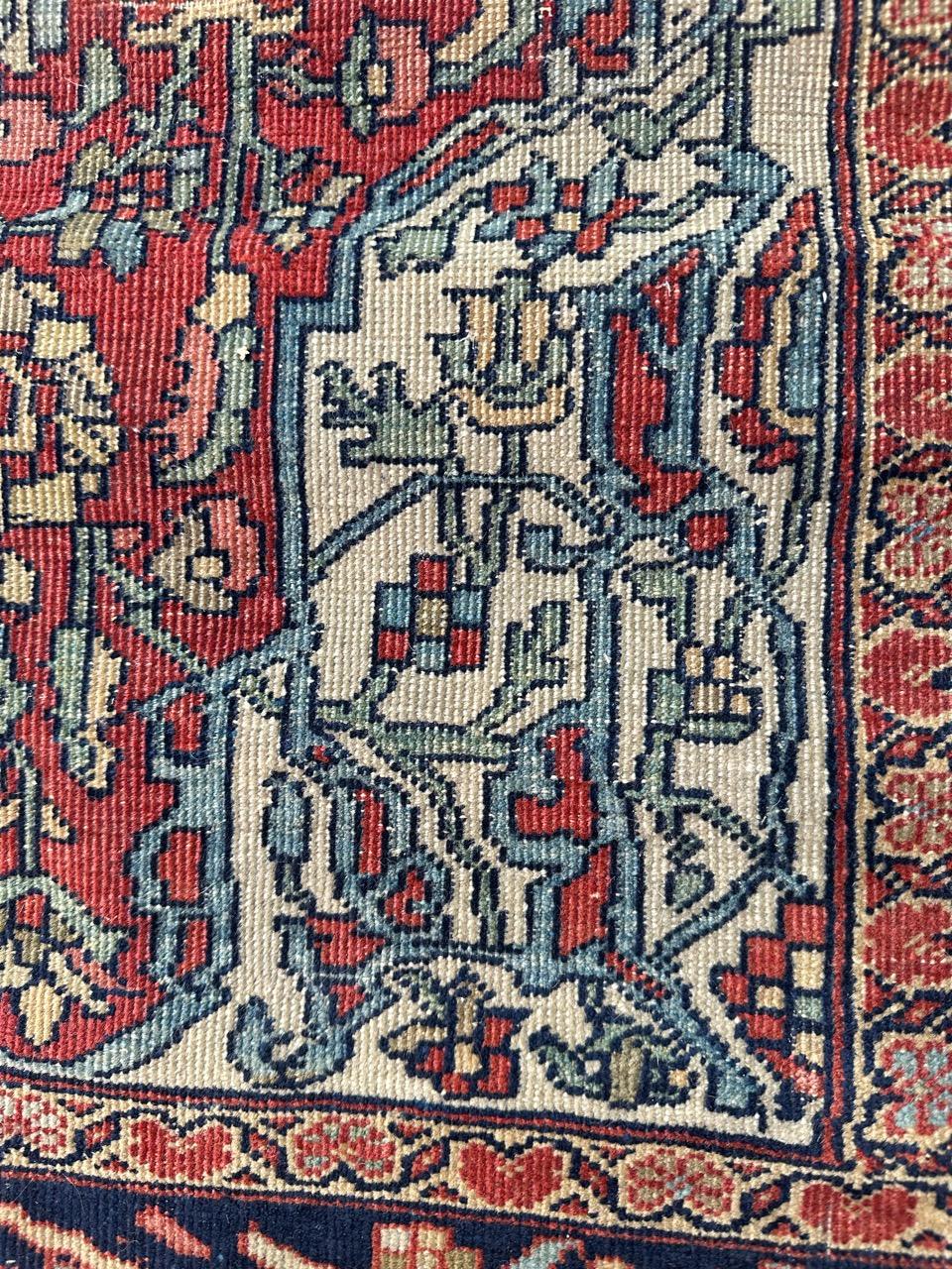 Bobyrug’s Pretty antique Sarouk ferahan rug  For Sale 7