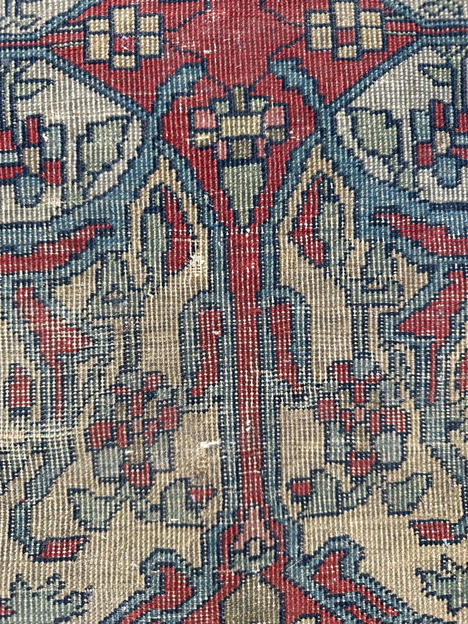 Bobyrug’s Pretty antique Sarouk ferahan rug  For Sale 8
