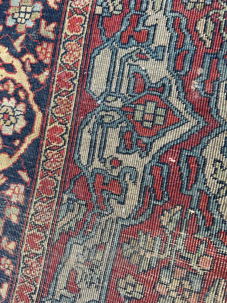 Bonita alfombra antigua Sarouk ferahan de Bobyrug en venta 11