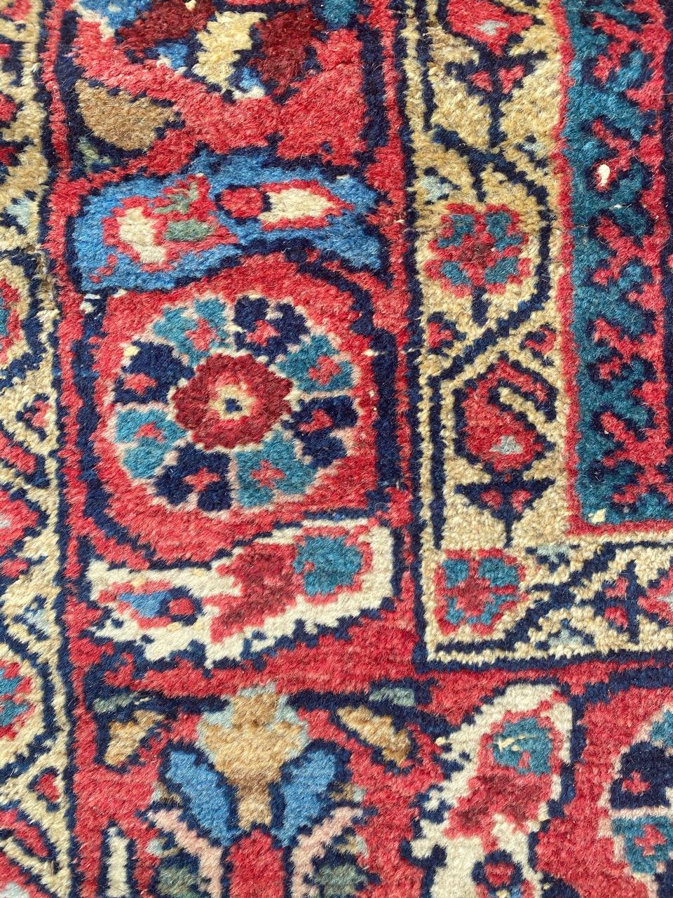 Bobyrug’s Pretty Antique Sarouk Rug For Sale 9