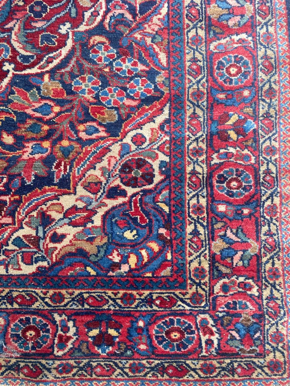 Kashan Bobyrug’s Pretty Antique Sarouk Rug For Sale