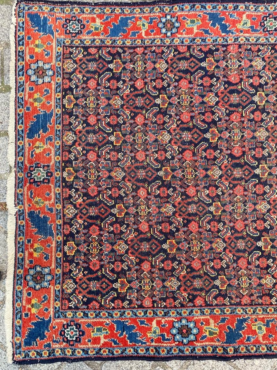 Wonderful late 19th century Kurdish runner with beautiful herati design and nice natural colors, entirely hand knotted with wool velvet on cotton foundation.

✨✨✨
