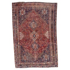 Pretty antique Shiraz rug fair conditions 