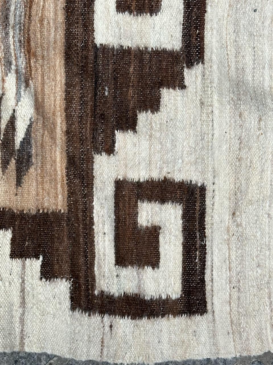 Pretty antique South American Navajo flat rug For Sale 4