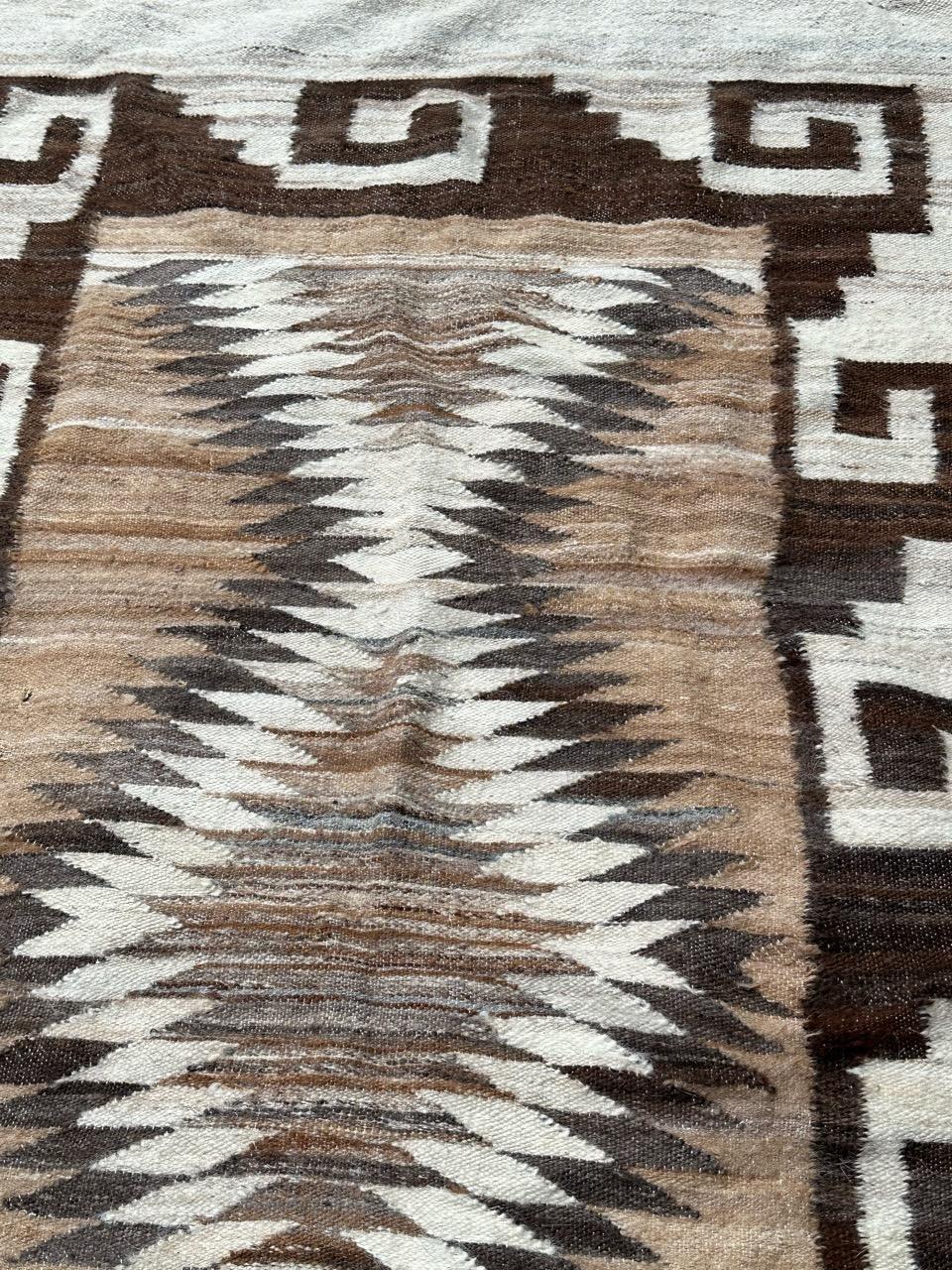 Pretty antique South American Navajo flat rug For Sale 6