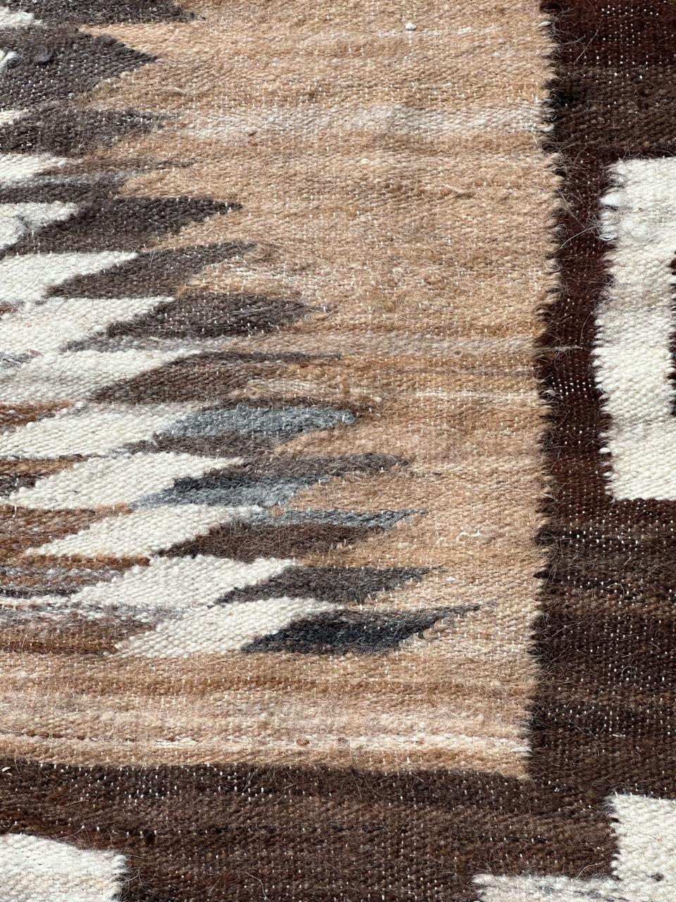 Pretty antique South American Navajo flat rug For Sale 8
