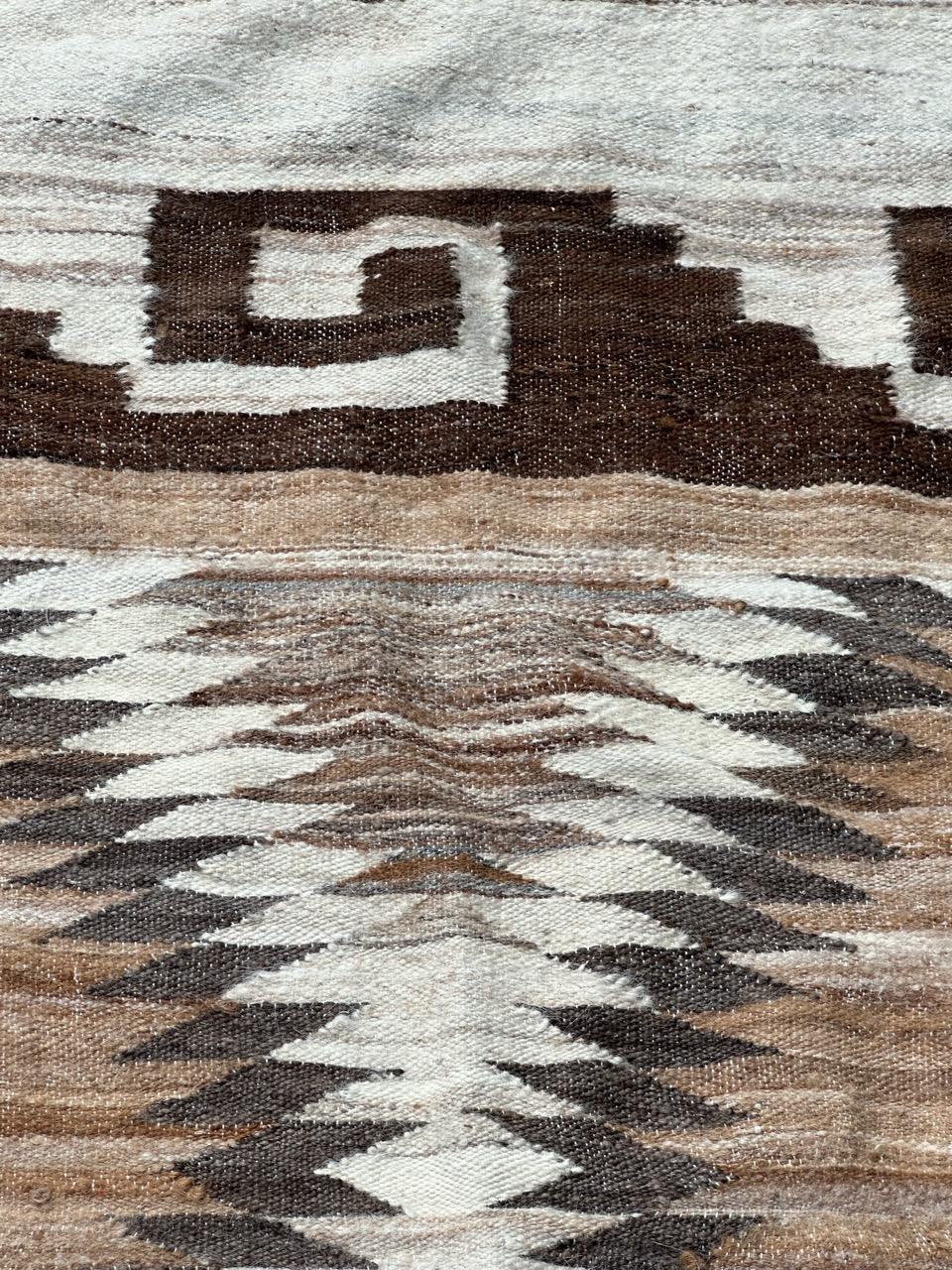 Pretty antique South American Navajo flat rug For Sale 9