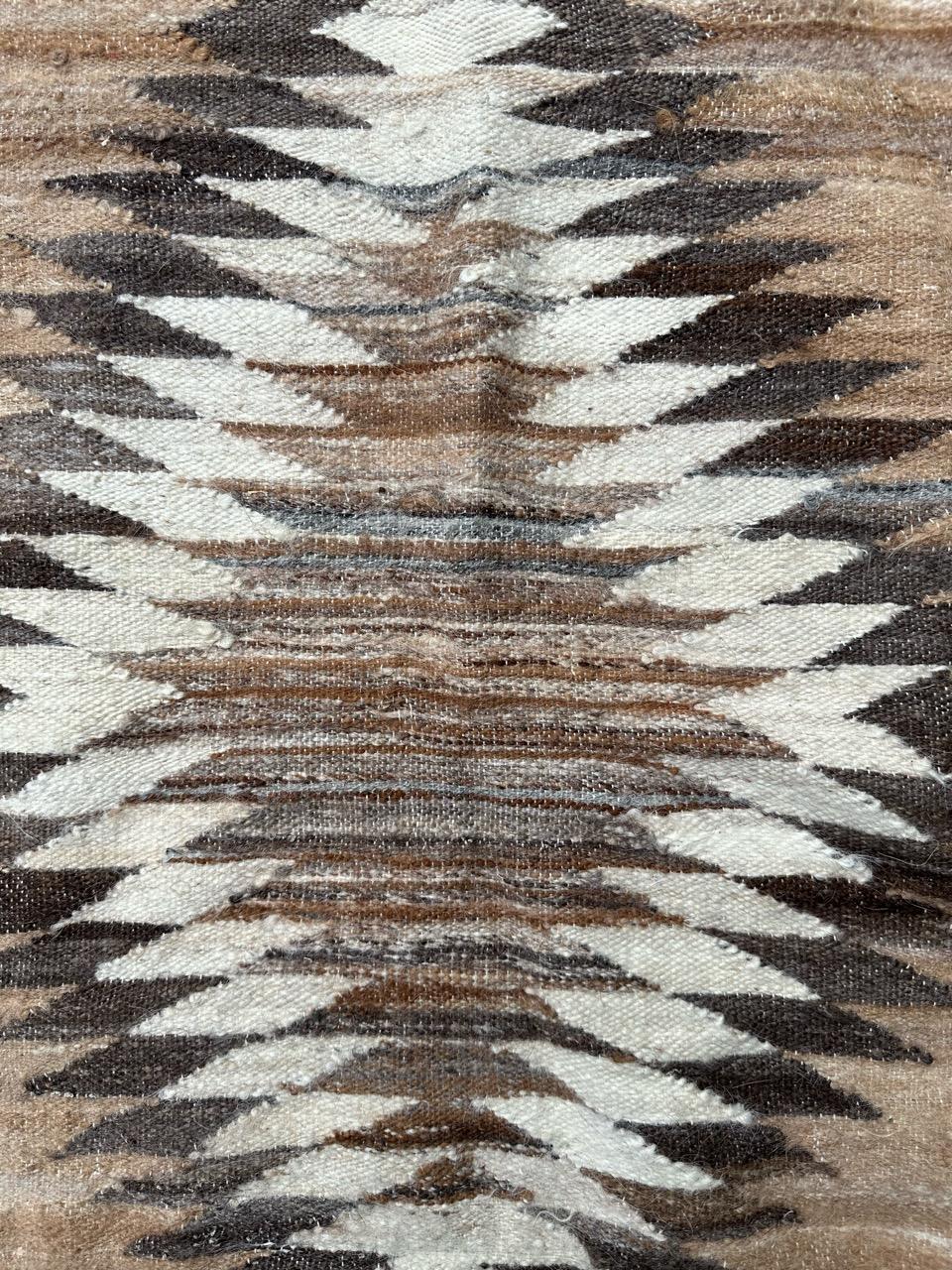 20th Century Pretty antique South American Navajo flat rug For Sale