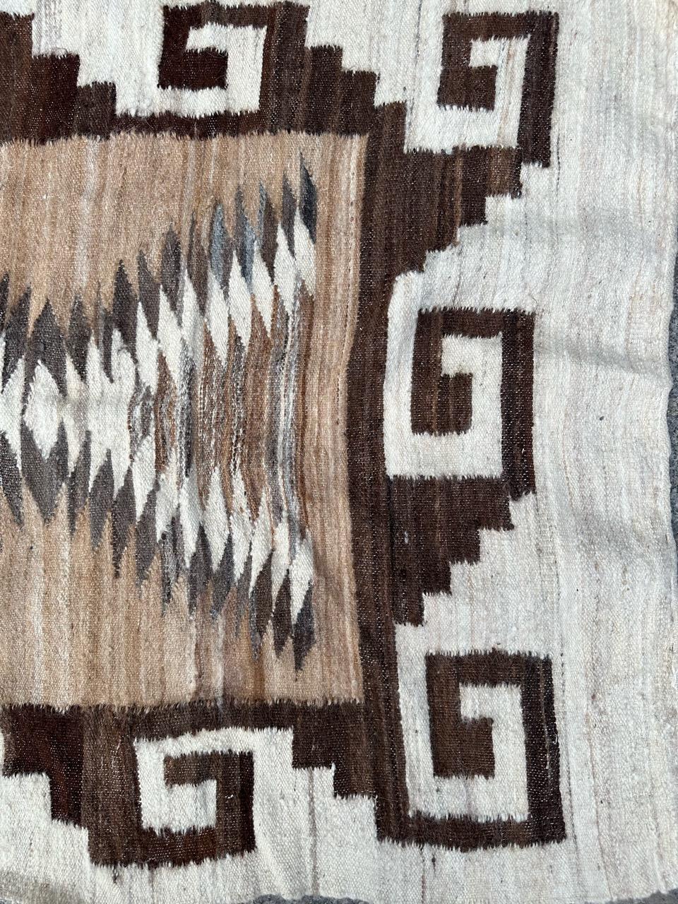 Pretty antique South American Navajo flat rug For Sale 2
