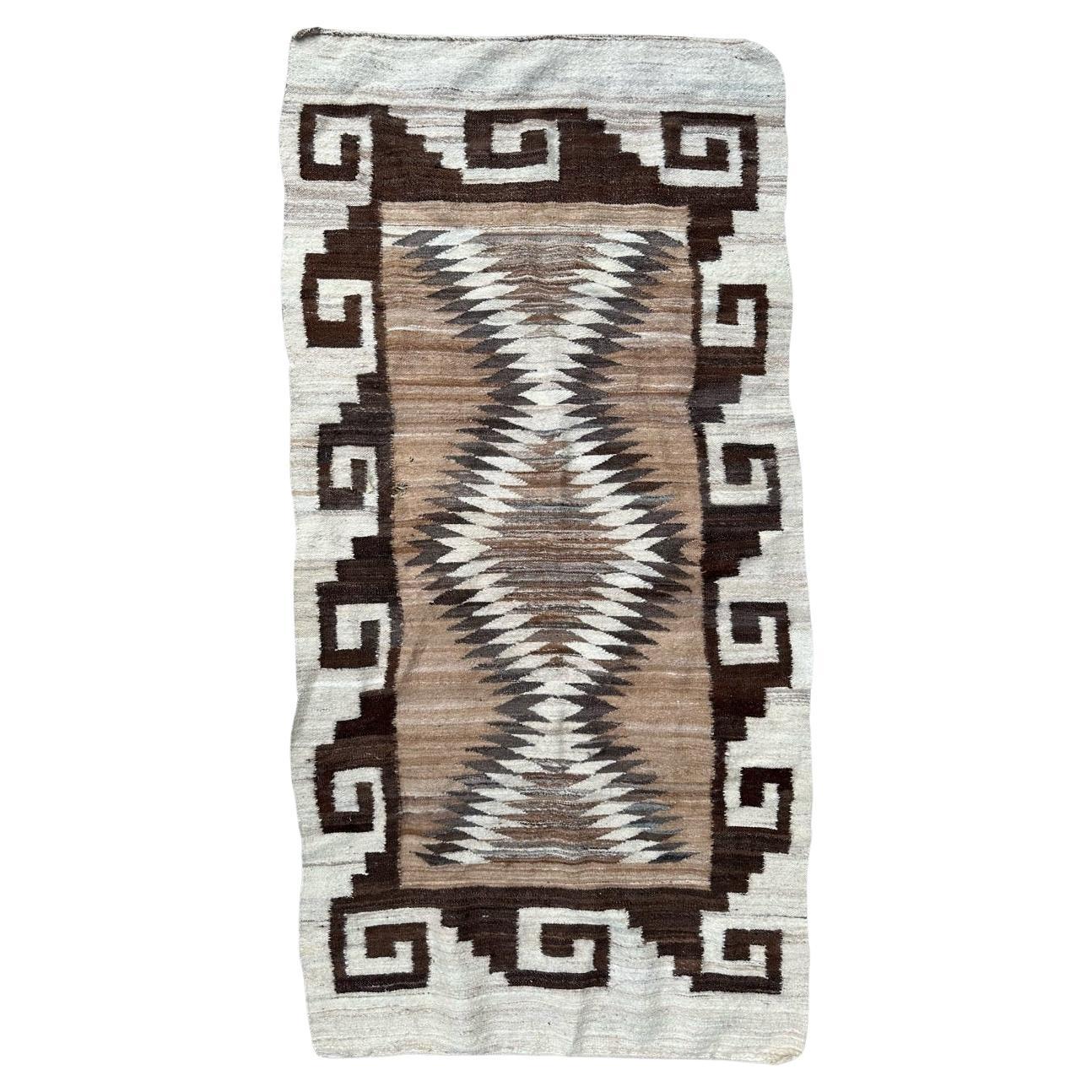 Pretty antique South American Navajo flat rug