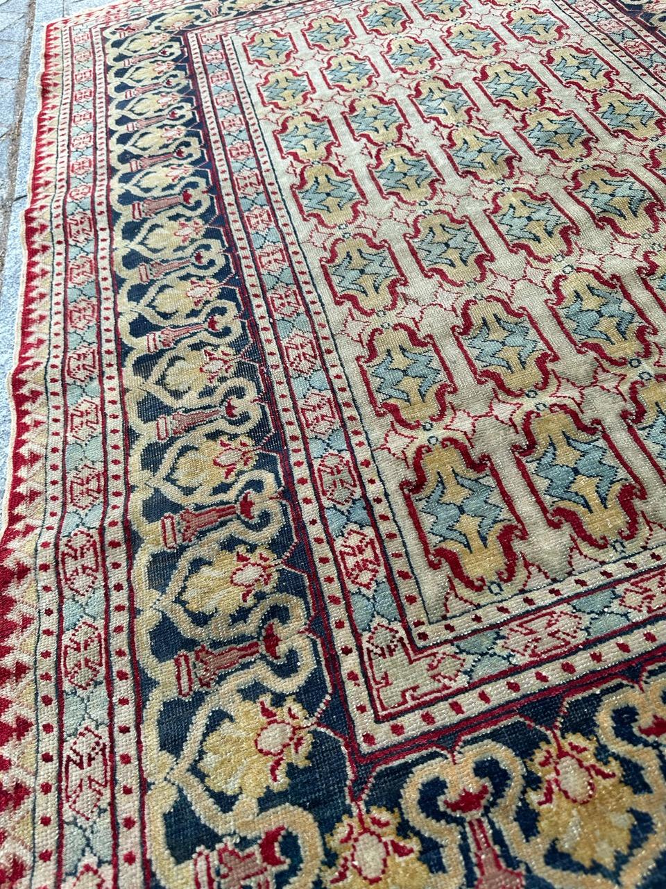 Bobyrug’s Pretty antique Tabriz rug  For Sale 7