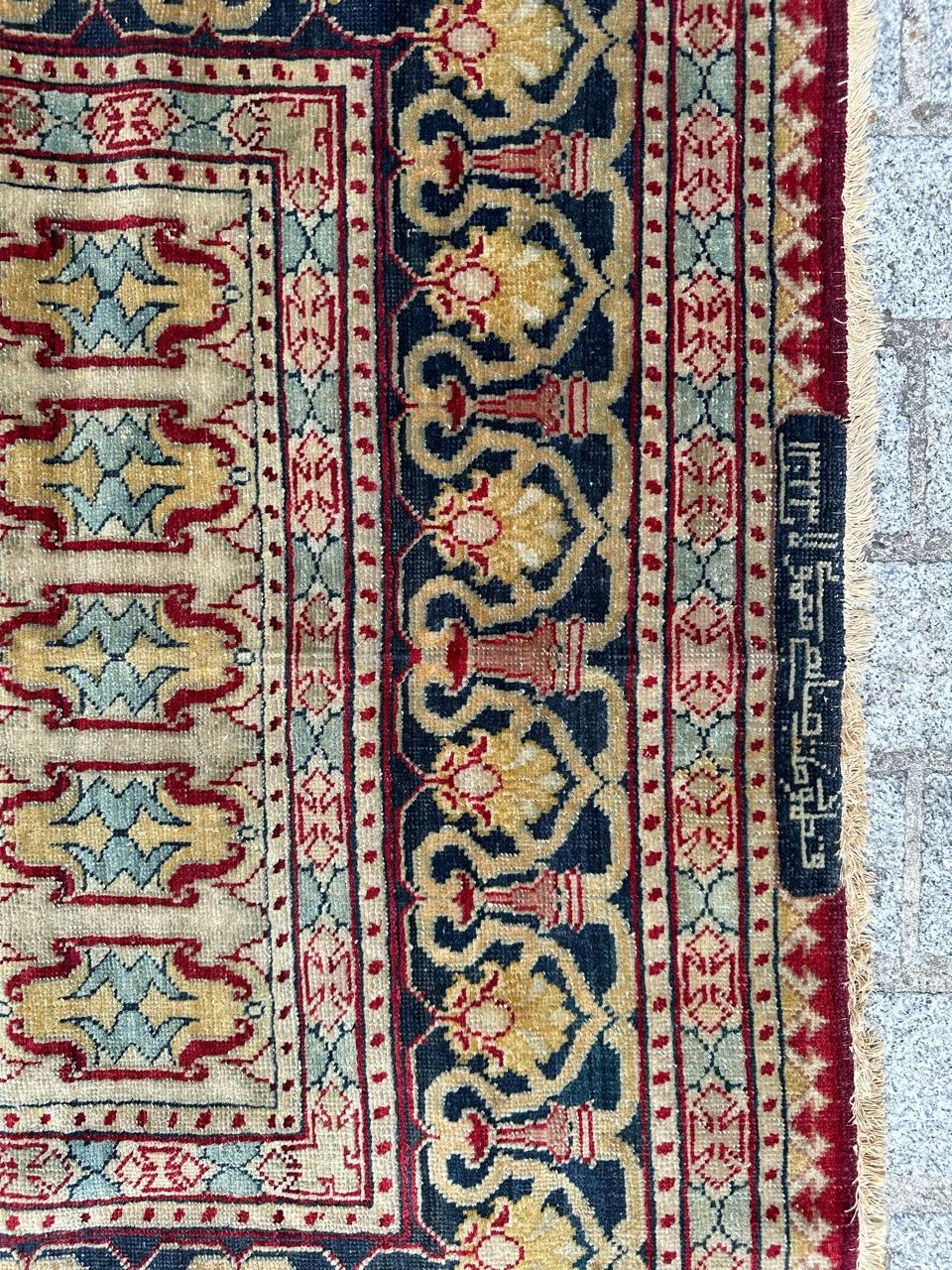 Joli tapis ancien de Tabriz de Bobyrug  Bon état - En vente à Saint Ouen, FR