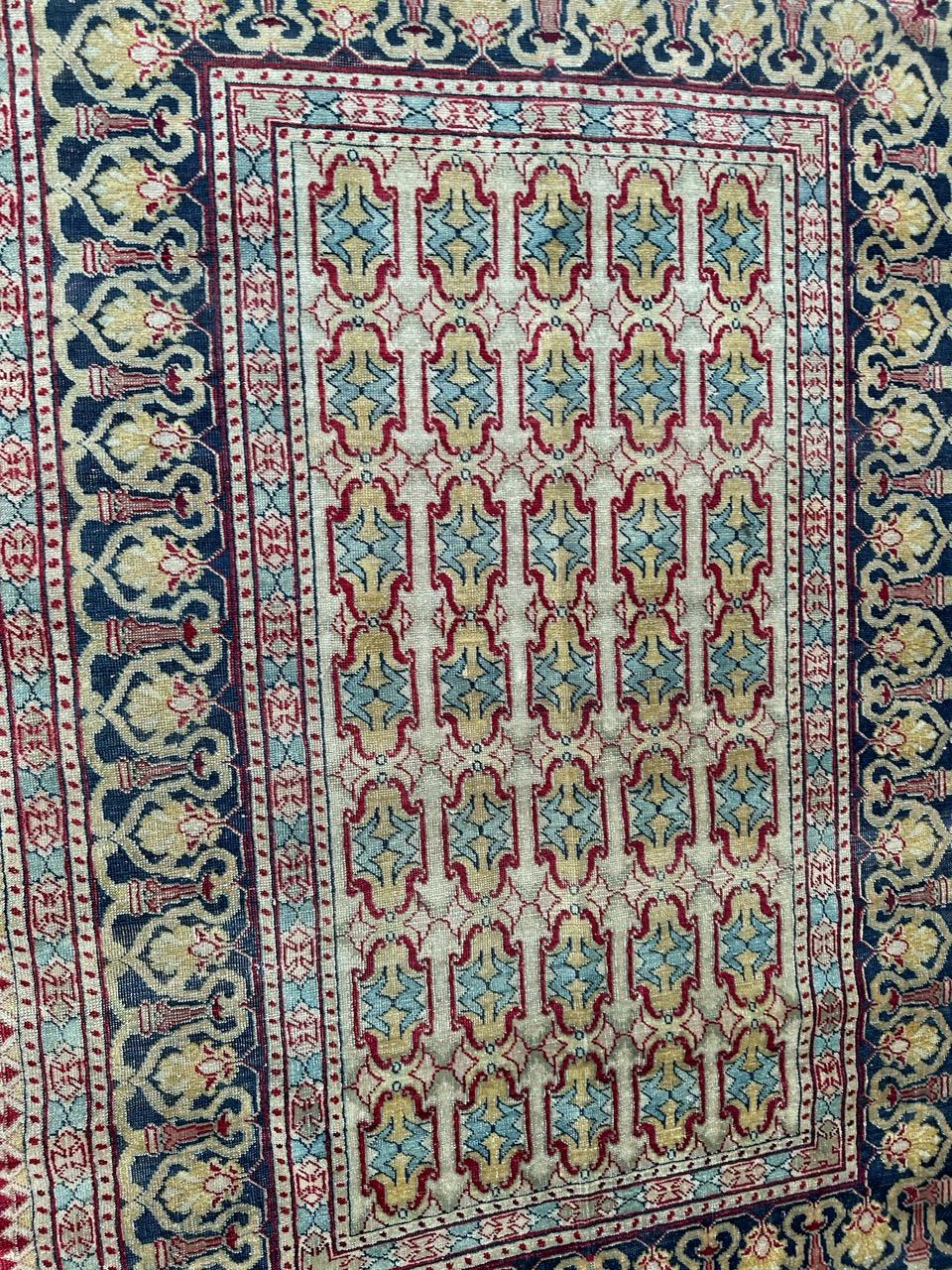 Bobyrug’s Pretty antique Tabriz rug  For Sale 1
