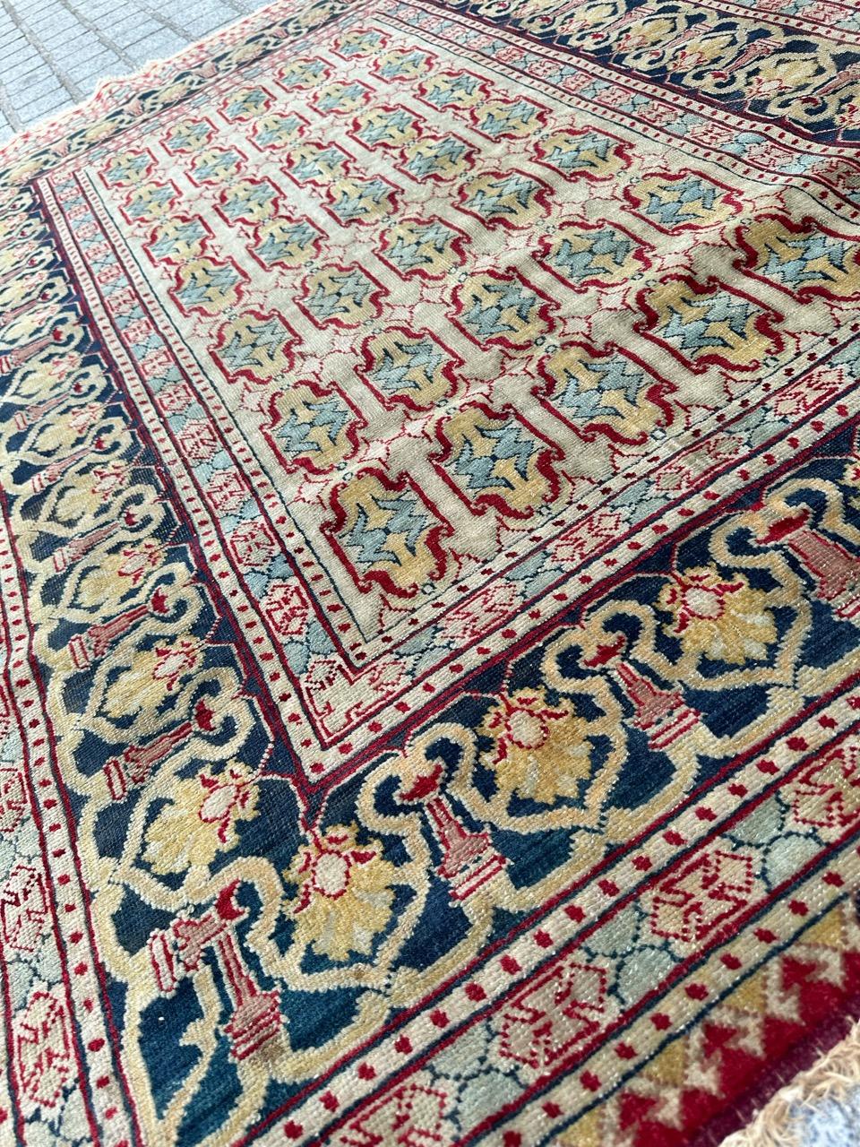 Bobyrug’s Pretty antique Tabriz rug  For Sale 2