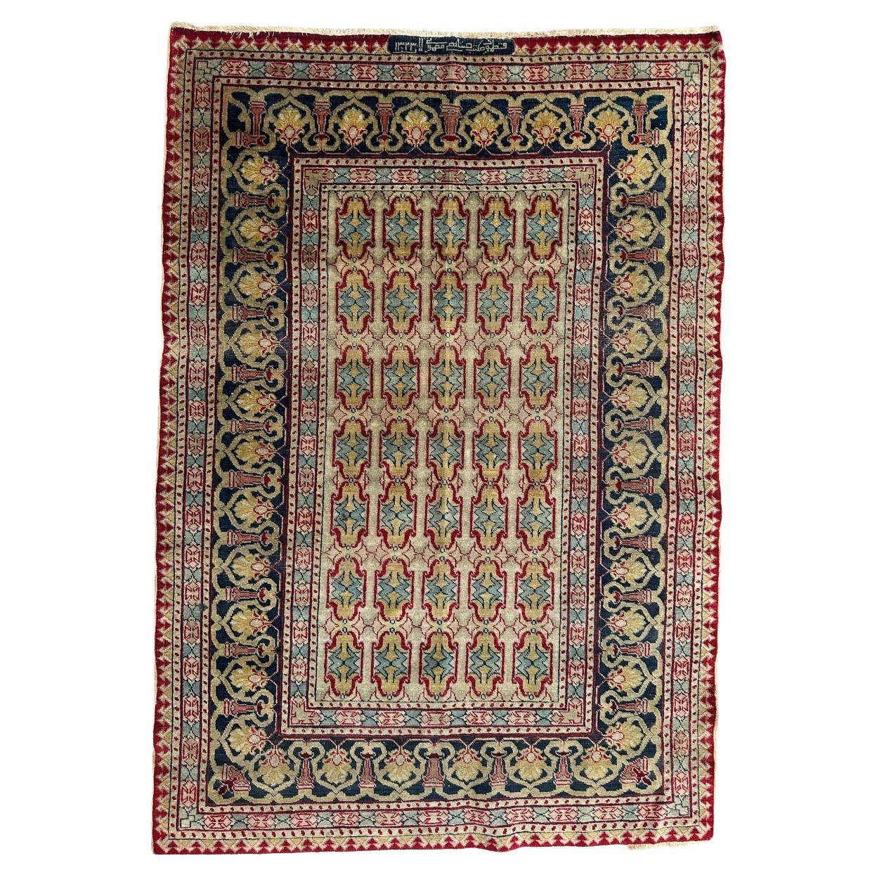 Bobyrug’s Pretty antique Tabriz rug  For Sale