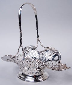 Pretty Antique Tiffany American Edwardian Sterling Silver Basket