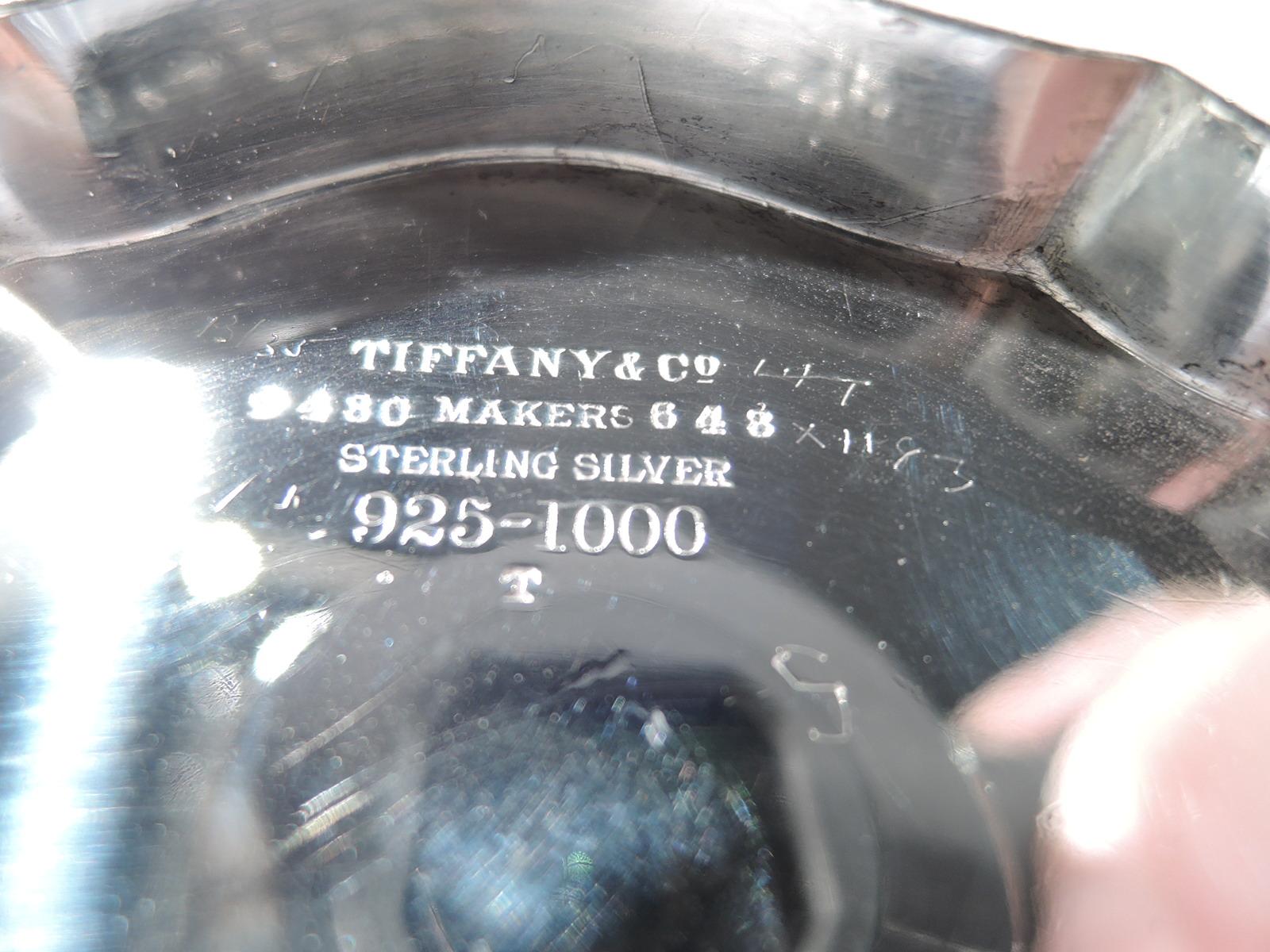 Pretty Antique Tiffany Sterling Silver 3-Piece Coffee Set on Tray 6