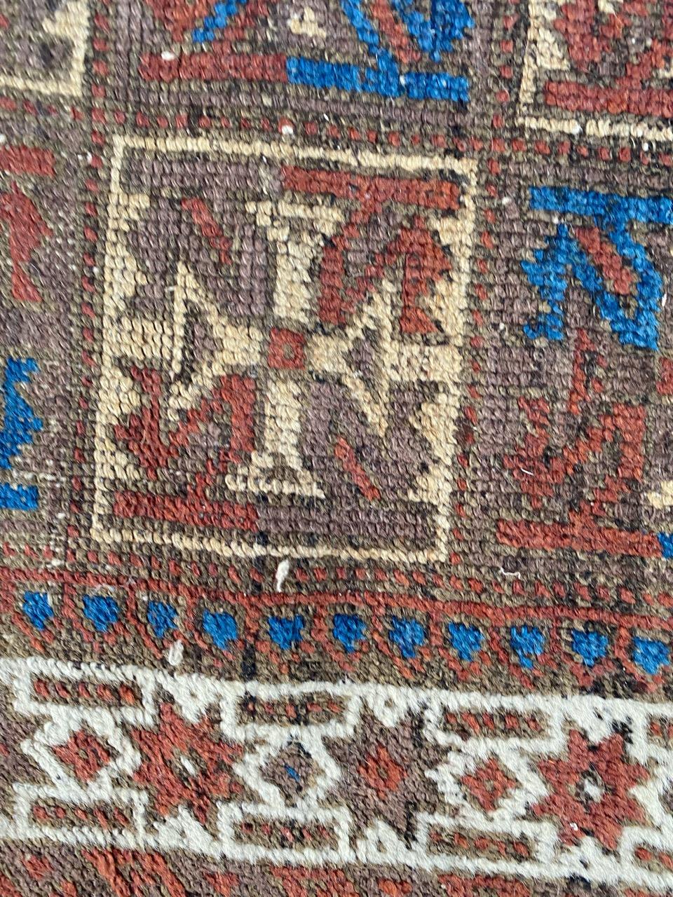 Bobyrug’s Pretty Antique Tribal Baluch Rug For Sale 10